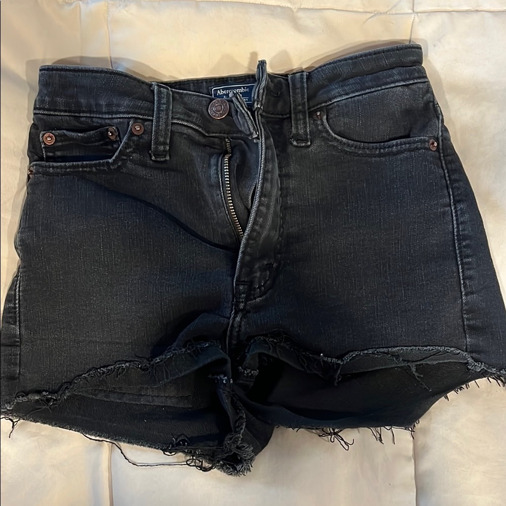 Abercrombie Black Denim Shorts